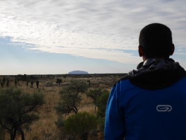 Uluru depuis la dune